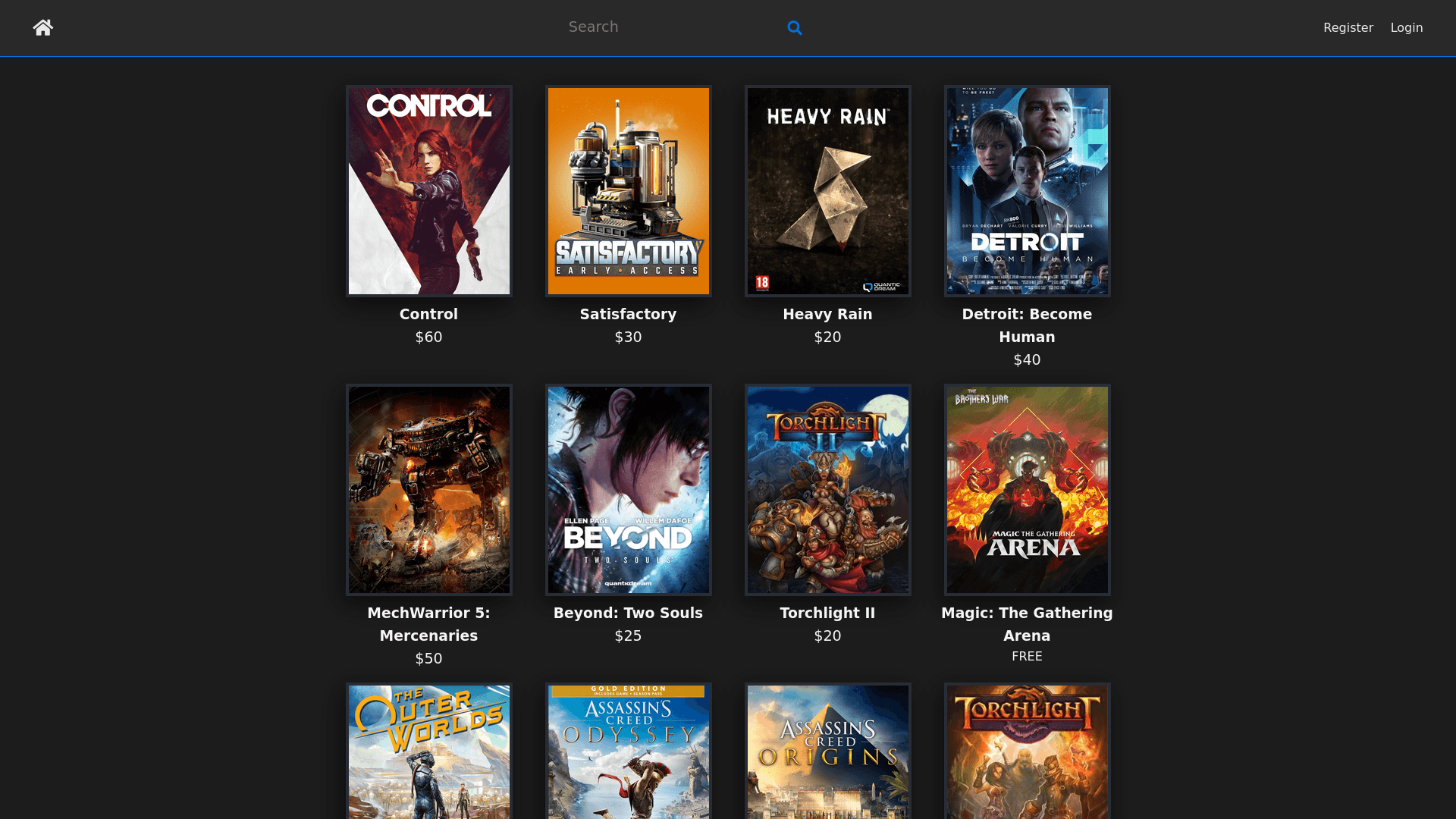 MERN Game Store project